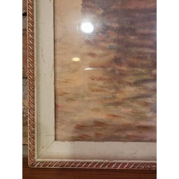 Vintage Sailboat Print, Signed Picture, Nautical Framed - Picture 5 of 5